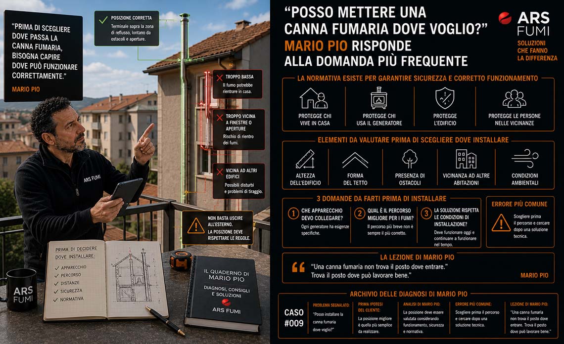 dove installare canna fumaria
