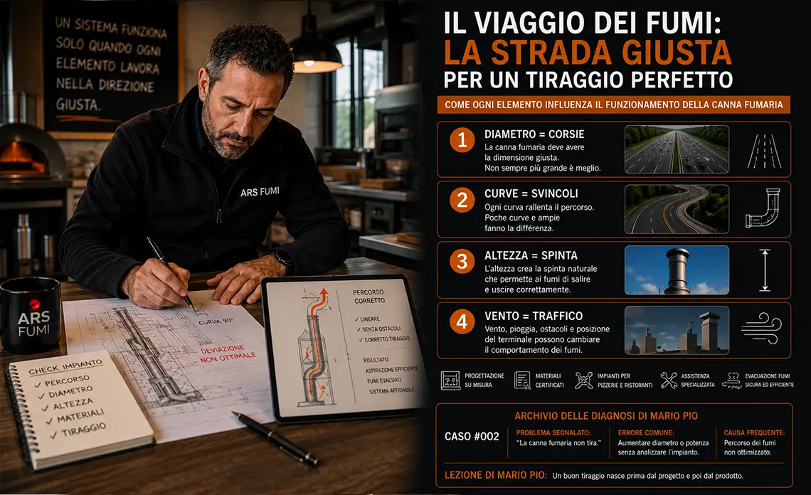 tiraggio della canna fumaria